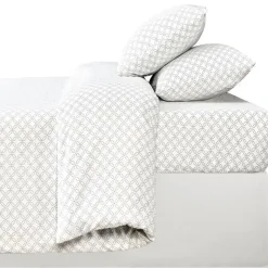 Drap housse 90x190 imprime blanc