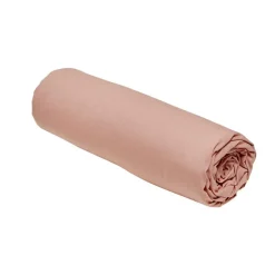 Drap housse 160x200 jersey rose