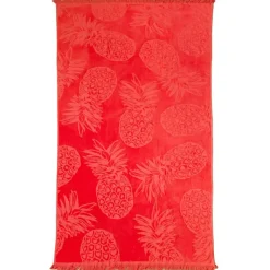 Drap plage velours jacquard uni