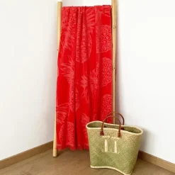 Drap plage velours jacquard uni