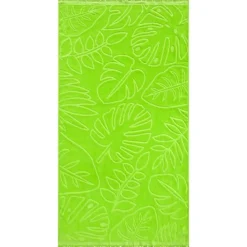 Drap plage velours jacquard uni
