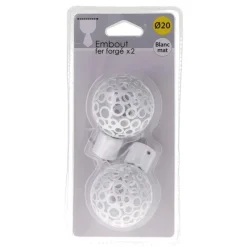 Embout boule perforee d20 x2 - b