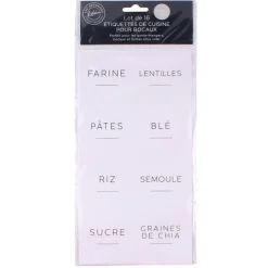 Etiquettes de cuisine bocaux