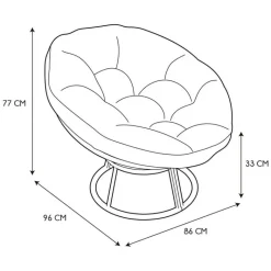 Fauteuil papasan noir