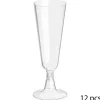 Flute a champagne x12 plastique