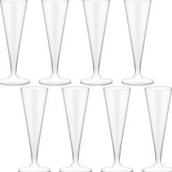 Flutes a champagne x8 plastique