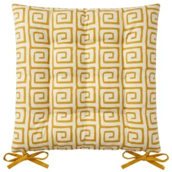Galette de chaise motif grec dep