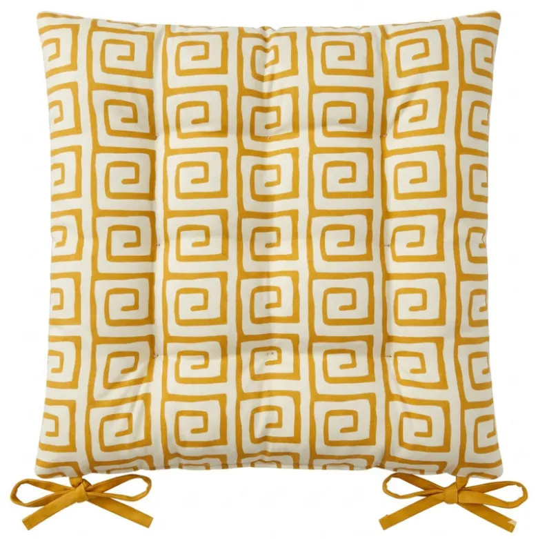 Galette de chaise motif grec dep