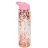 Gourde flip top et paille 0.55l