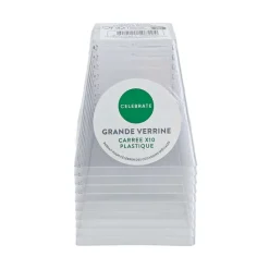 Grande verrine carree x10 plasti