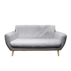 Housse de canape sherpa 2p gris