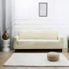 Housse de canape uni3p creme