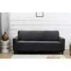 Housse de canape uni 3p taupe