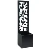 Jardiniere murale metal feuillag