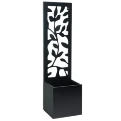 Jardiniere murale metal feuillag