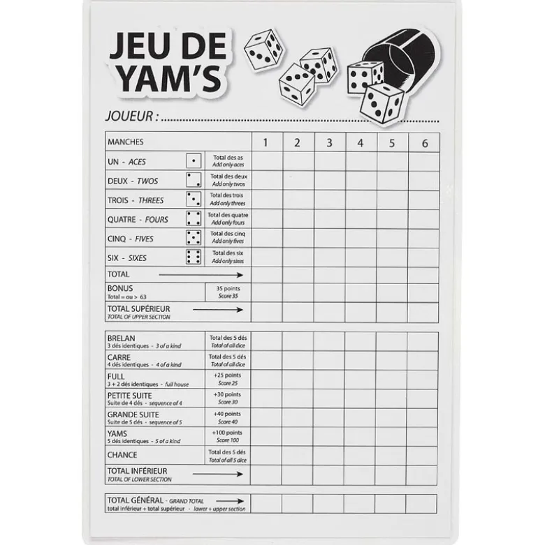 Jeu du yams geant