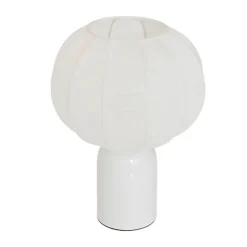 Lampe abat jour tissu h33cm blc