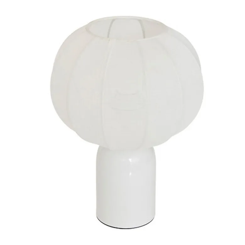 Lampe abat jour tissu h33cm blc