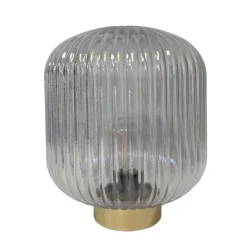 Lampe a poser en verre strie