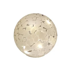 Lampe boule led ecailles blanc