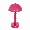 Lampe champignon boule rose
