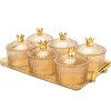 Lot de 6 bocaux avec support