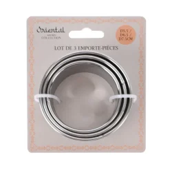 Lot de 3 emporte pieces rond