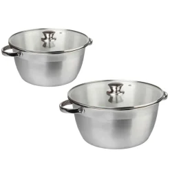 Lot de 2 faitouts en inox d20/24