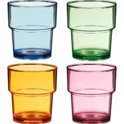 Lot de 4 gobelets transparents c