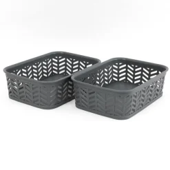Lot de 2 mini paniers 20x15x6cm