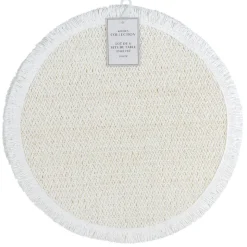 Lot 4 sets de table rond gris