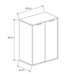 Meuble rangement 2 portes