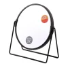 Miroir rond noir mat