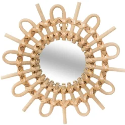 Miroir rotin soleil x3
