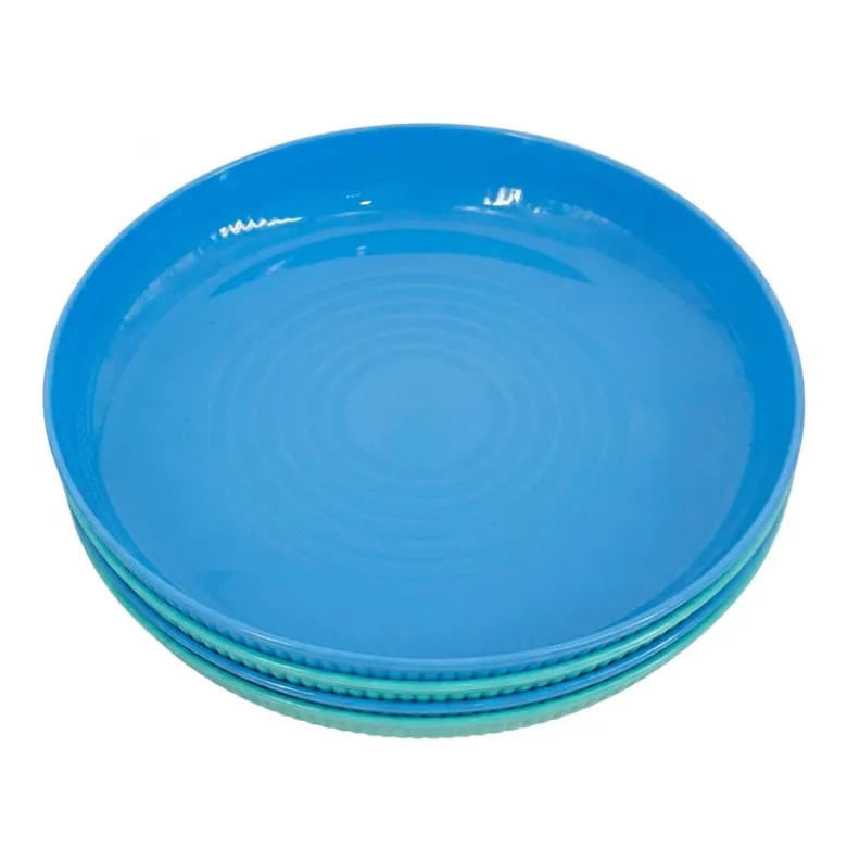 Pack de 4 assiettes colorees