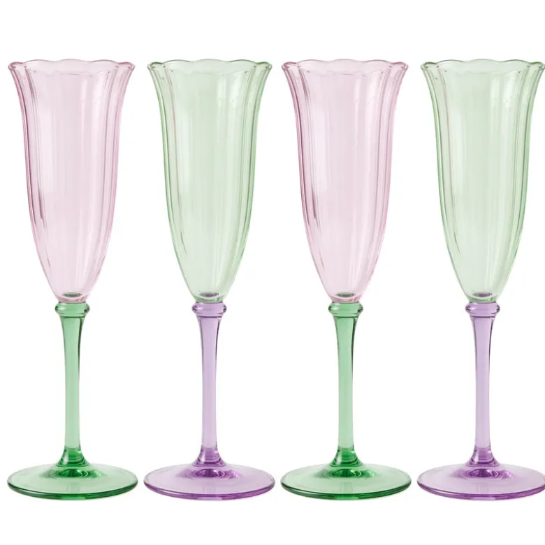 Pack de 4 flutes a champagne fle