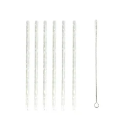 Paille en verre x6 + nettoyeur
