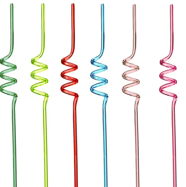 Paille tourbillon x6 plastique c