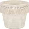 Panier blanc casse avec franges