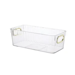 Paniere de rangement striee gold