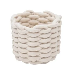 Paniere rangement en corde creme
