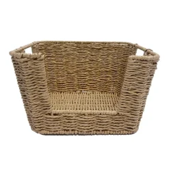 Panier tresse carre naturel