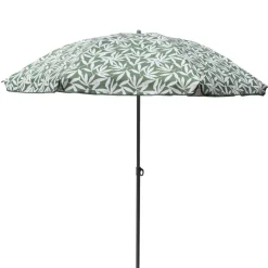 Parasol imprimes vert-blanc d160