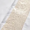 Parure sequin 220x240 blanc or