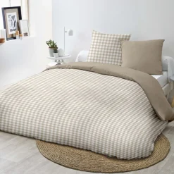 Parure vichy 260x240 taupe