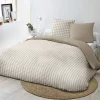 Parure vichy 200x200 taupe
