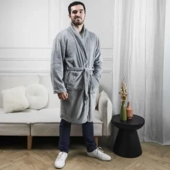 Peignoir fleece homme