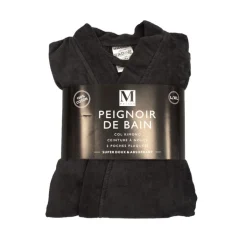 Peignoir velours eponge l/xl ant