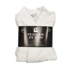 Peignoir velours eponge l/xl bla