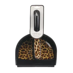 Pelle balayette motif leopard